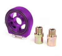 Support Capteur Huile Alliage Aluminium Résistant Chaleur | Surveillance précise pression et température, filetage 1/8 NPT standard, idéal pour jauges numériques analogiques(Purple)