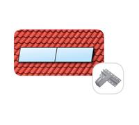 Support capteur plan pour toit incliné FK 253 HA-4A Transverse 1 Kit de base 45°