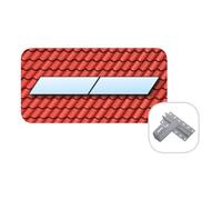 Support capteur plan pour toit incliné FK 253 HA-4A Transverse 2 Kit additif 0°