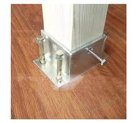 Support carré for Poteau de clôture - Ancrage métallique for Poteau de Garde-Corps extérieur, Compatible avec Les colonnes en Bois et Les poteaux de boîte aux Lettres (2 pièces)(110x110mm)