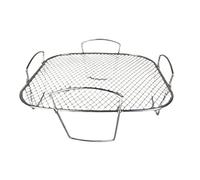 Support carré pour Friteuse à Air, 20,5 X 20,5 Cm en Acier Inoxydable pour Friteuse à Air, Plateau pour Déshydrateur de Pain grillé, Accessoires pour Friteuse à Air (gril)