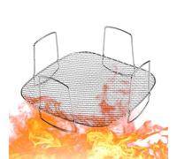 Support carré pour friteuse à bacon - Acier inoxydable résistant à la chaleur - Accessoires de gril de friteuse à air comprimé réutilisable de qualité alimentaire pour la cuisine et la maison