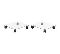 Support carré pour plantes 2 pcs Verre trempé 35 x 35 cm