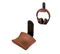 Support Casque Gamer Universel Crochet Casque Fait Métal & de Noyer, 2 Manières De Montage, Porte de Casque pour Écouteurs pour Studio Bureau Maison