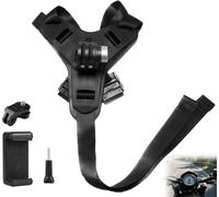Support casque moto Menton compatible GoPro Hero 13 12 11 10 9 8 7 pour Insta360 X5 X4 X3 Ace Pro pour DJI pour Osmo 360 Action 5 Pro 4/3 pour AKASO fixation antidérapant crochet J réglable