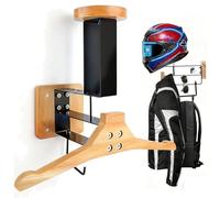 Support Casque Moto Porte Casque Moto,Multifonction en Bois Accroche Mural Casque Moto Porte Casque pour Le Stockage VêTements de Protection Moto,Casque Moto, Gilet Tactique, Maillots de Cyclisme