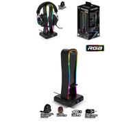 Support Casque - Sentinel - Universel - 4 Ports USB - RGB - Noir