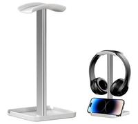 Support Casque Universel,Support Casque Gamer Amovible,Support Pour Écouteurs Avec Plateau De Rangement,Porte Casque Gamer Avec Base Lourde,Support Casque Blanc,Pour Vitrine,Table(Q1363)
