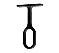 Support central fixe pour tube penderie 30x15 ovale, zamak noir