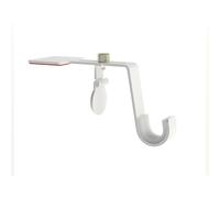 Support central sans perçage pour tringle à rideaux de grande taille, spécial coffre de volet roulant - Diamètre 20 à 29 mm - Pour différentes longueurs de barres. (Blanc)