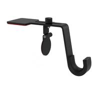 Support central sans perçage pour tringle à rideaux de grande taille, spécial coffre de volet roulant - Diamètre 20 à 29 mm - Pour différentes longueurs de barres. (Noir)