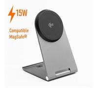 Support Charge compatible MagSafe® acce2s® pour Apple iPhone 18 Pro Max 17 Air 17 Pro Max 18 Pro 17e .. Qi2 15W Aluminium dépliable