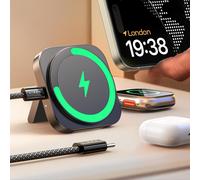 Support Chargeur Induction Iphone Pour [Ultra Portable] Chargeur Magsafe Apple [2 En 1] Chargeur Magsafe Vers Usb¿C Compatible Iphone 12-16 Pro Max Et Apple Watch Series 2-10/Airpods 2 3pro