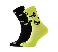 SUPPORT Chaussettes de cyclisme pour hommes, accessoires cyclistes à motifs amusants pour la randonnée, la marche, le vélo, Wild Cats 42-44