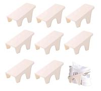 Support Chaussures Gain de Place, 8 Pièces Rangement Chaussure Réglable, Étagère à Chaussures Antidérapante, Empiler Les Range Chaussures, Rangement Chaussure Gain de Place pour Meuble, Amande