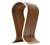 Support/Cintre Pour Écouteurs En Forme De U, Finition Noyer, Support Pour Casque D'écoute, 250x150x11, 5mm/9.84x5.9x4.52 Pouces