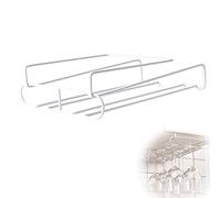 Support Cintre Verre Vin, Porte Verre Vin Verres Pied, Support Verres Pied sous L'armoire, Support Suspension Tasse Vin, pour Cuisine, Bar, Restaurant (Blanche)