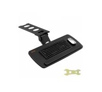 Support Clavier 63,5x25 cm Plateau pour Clavier et Souris Coulissant sous Bureau Charge Max 5 kg Tablette Coulissante Clavier Fixa