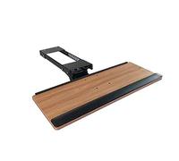 Support Clavier, Plateau de Clavier et Souris Ergonomique à Placer sous Le Bureau, Hauteur réglable, pivotant à 360°, tiroir Coulissant sur Rails, idéal pour la Saisie à la Maison(Natural,50cm)