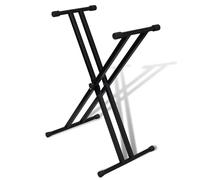 Support Clavier Réglable Double Barre en X Support Piano Pied Clavier vidaXL