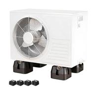 Support Climatiseur Exterieur, avec Amortisseurs de Vibrations en Caoutchouc, Support Mural, aux Unités Extérieures de Climatisation(10x10x6.5cm/4x4x2.5in)