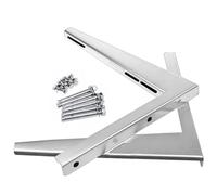 Support Climatiseur Exterieur, Fixation Murale pour Mini Split, Moulage Monobloc, Structure Triangulaire, Kit D'accessoires Complet(45x40cm/17.7x16in)