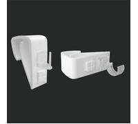 Support Clip - EMINZA - Lot de 2 - Couleur Blanc - PVC - Intérieur