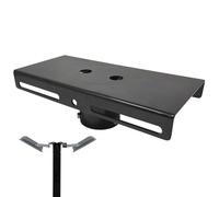 Support colonne pour 1 ou 2 spots LED extérieurs, fixation pour réflecteurs ou projecteurs LED sur lampadaire, fabriqué en acier, idéal pour éclairer de grandes surfaces (28 cm)
