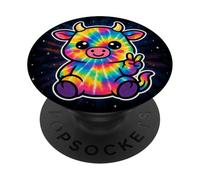 Support coloré pour téléphone Galaxy Motif Vache PopSockets PopGrip Adhésif