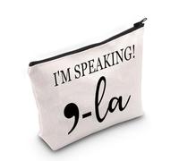 Support Comma La Citation Présidente Cadeau pour Femme Vote Marchandise Président Election pour Sac à Fermeture Éclair, Speaing La-py1, MB