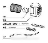 Support commandes pour hotte brandt G