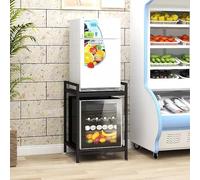 Support compact pour appareils de cuisine, gain de place, organisateur de micro-ondes et mini réfrigérateur, idéal pour les petits espaces et les cafés