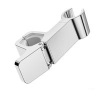 Support compact pour pommeau de douche rond pour barres de douche de 24 mm, 28 mm, 32 mm, 34 mm de diamètre, pas de pénétration au mur nécessaire (chromé)