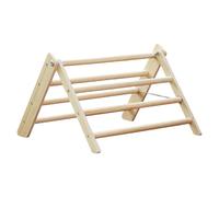 Support compact pour poulailler avec pièces détachables, construction en bois naturel pour poulaillers, perchoirs pliables pour poulaillers