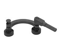 Support comparateur à tige courbe acier noir 8mm | Acier traité noir pour longue durée de vie, support stable pour mesures précises en atelier