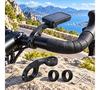 Support Compteur Vélo pour Hammerhead Karoo 1, Kit 4 Pièces | Support avant stable avec entretoises antidérapantes pour protéger le guidon et garder votre écran bien visible.