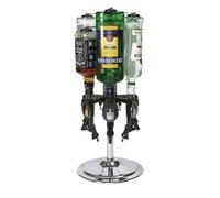 Support comptoir 6 bouteilles 0,7-1L argenté stable sans perçage