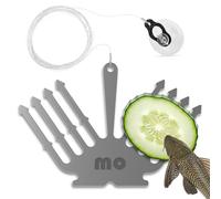 Support Concombre Aquarium INOX - Porte Légumes pour Pleco & Poissons de Fond - Support Nourriture avec Ventouse, Stable, Ne Glisse Pas, Eau Douce & Salée