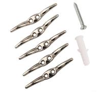 Support Corde Store Vertical 2.5 Pouces pour robuste Support(5pcs) | Acier inoxydable pour robuste, résiste à la rouille, supporte poids lourds, fini argent élégant, incluses