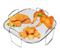 Support Cosori pour Friteuse à Air Comprimé 5,5 L - Accessoire Carré en Acier Inoxydable - Compatible avec Instant Vortex Plus 8,5 L, Cosori 6,4 L, Gourmia 6,7 L