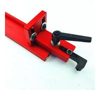 Support coulissant en T en aluminium pour outils de travail du bois à fente en T de 30 mm et 45 mm - Rouge, compatible avec tables de toupie et établis (1# 45)