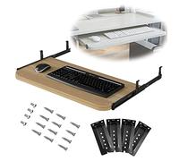 Support Coulissant Pour Clavier Ordinateur Souris Avec Tablette Tiroir, Plateau 540/600/700×270mm, Pour Bureau Et Pc Table, Sous Le Bureau Plateau De Tiroir-clavier, Économiser De L'espace