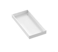 Support coulissant réglable pour armoires de base pour ranger les ustensiles de cuisine, casseroles, couvercles, vaisselle et accessoires de cuisine (A Blanc)