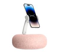 Support Coussin Tablette - Oreiller En Peluche Cuir 20x20x12,5cm ABS, Support Pliable Et Rotatif 360°, Sûpport De Genoux Polyvalent Pour Téléphone Et Tablette, Idéal Pour Canapé, Lit Et Bureau