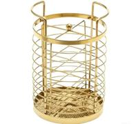 Support Couverts Rotation 11x16.5cm pour durable Support Couverts(Gold) | Rotation 360°, accès pour facile, design compact, finition dorée, pour idéal petits espaces