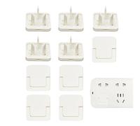 Support couvre enfant -Safe - Protection électrique pour la maison, 10 pièces | Couvertures de prise blanches réutilisables avec enfant, protection de plinthe idéale pour chambres de bébé