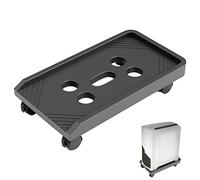 Support CPU sous le chariot de boîtier PC de bureau avec 4 roulettes roulantes, support de sol for tour PC support de chariot mobile boîtier CPU étagère de protection ( Color : Black 360 Rotating )