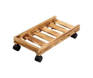 Support CPU Support de PC Mobile en Bois avec roulettes, Support de boîtier à Dissipation Thermique, Plateau de Tour, Support de processeur de Bureau avec roulettes Support Tour PC(Bruin)