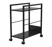 Support CPU/Support Processeur Support de tour PC à 2 niveaux avec roulettes verrouillables, support CPU mobile avec rangement, cadre métallique stable, support de boîtier PC roulant for bureau à domi