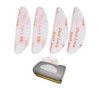 Support Crochet Bande de Boucles Transparent, 2 Paires, Compatible avec Le boîtier de péage Telepass, 49 x 18 mm, Pastille adhésive Double Face, Support de Compteur, Support Disque horaire Pare-Brise